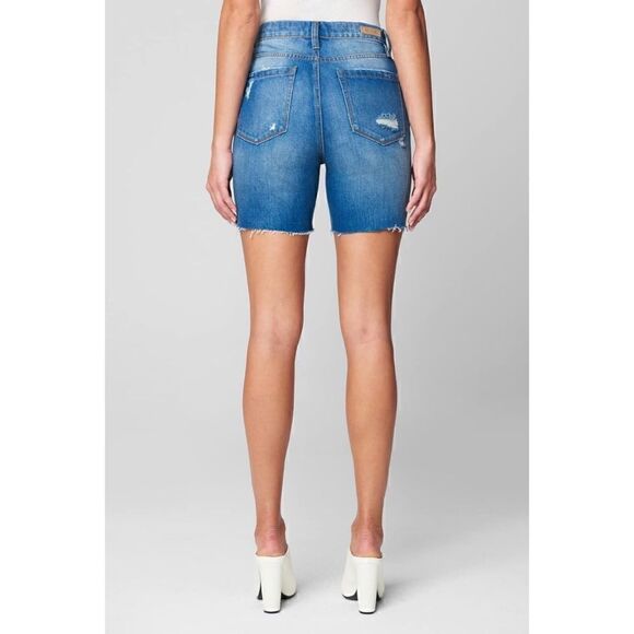 NWT BlankNYC The Warren Distressed Cutoff Jean Shorts in Ground Rules, Size 26 - Picture 4 of 9